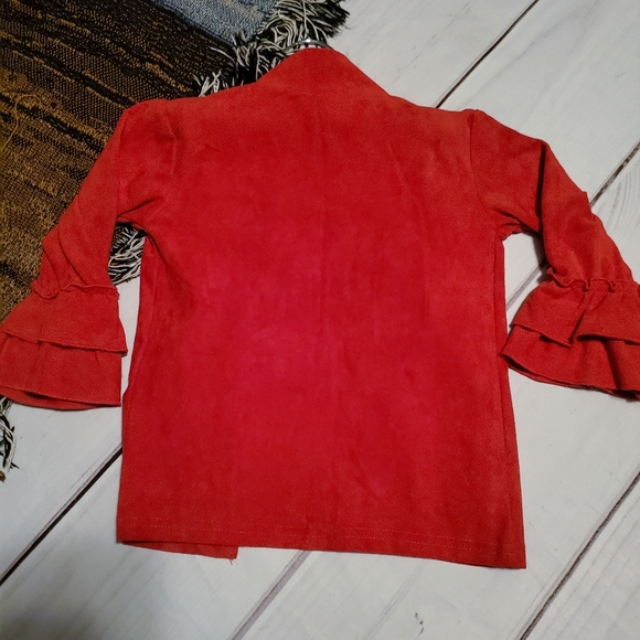Mia Bella Red Suede Girls Jacket S NWOT - Picture 6 of 6
